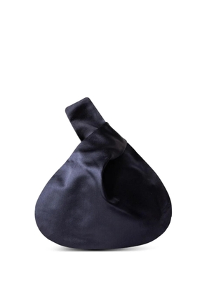 MARY SMALLWOOD Nexus satin clutch bag - Blue