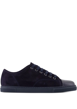 Lanvin suede leather cap-toe sneakers - Blue