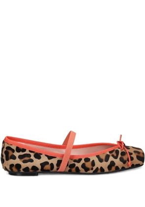Pretty Ballerinas leopard-print ballerina shoes - Brown