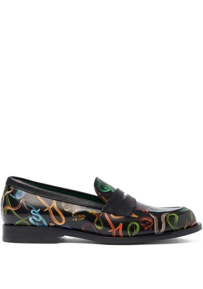 Scarosso graphic-print loafers - Black