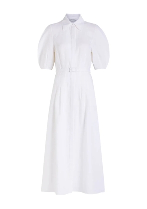 Gabriela Hearst Maude puff-sleeve belted dress - White