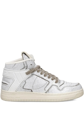 Philippe Model Paris textured high-top sneakers - White