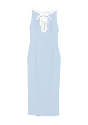 Rowen Rose bow-detail keyhole dress - Blue