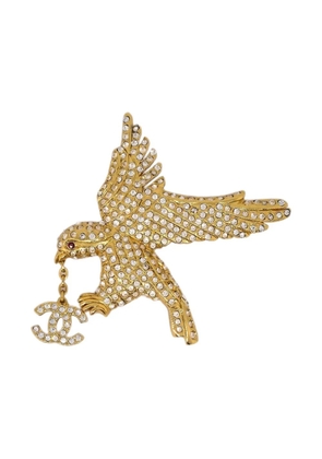 CHANEL Pre-Owned 2001 CC eagle brooch - Gold