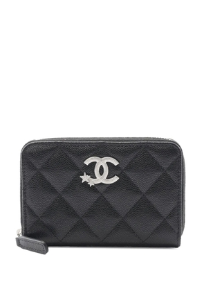 CHANEL Pre-Owned 2021-2025 CC Quilted Caviar Coco Star Wallet small wallets - Black