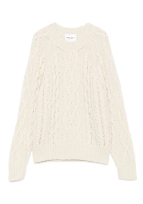 MARANT ÉTOILE cable-knit sweater - White