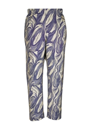 Zero + Maria Cornejo abstract-print elasticated-waist trousers - Blue