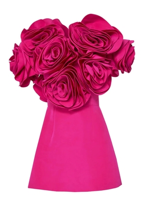 Carolina Herrera rose-embellished mini dress - Pink