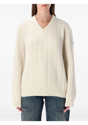 MM6 Maison Margiela cable-knit V-neck sweater - Neutrals