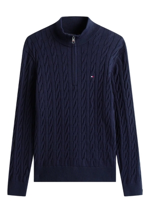 Tommy Hilfiger cable-knit half-zip sweater - Blue