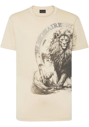 Billionaire Lion-print T-shirt - Neutrals