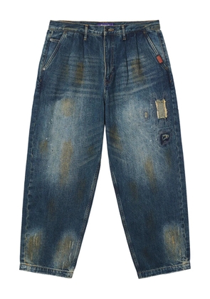 aftermaths patchwork jeans - Blue