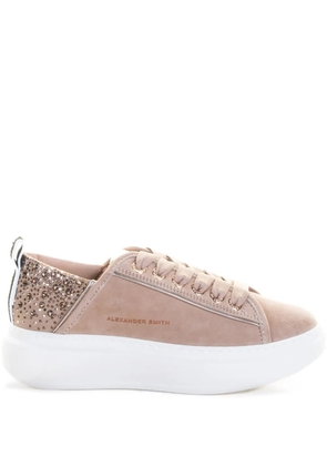 Alexander Smith 40mm Wembley rhinestone-embellished platform sneakers - Neutrals
