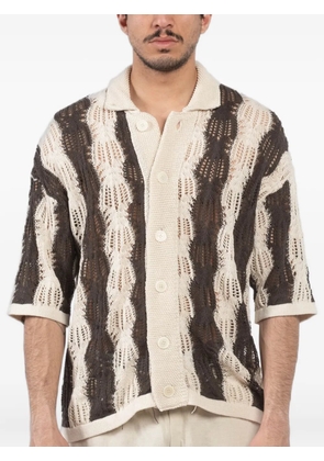atomo factory crochet open-knit shirt - Neutrals
