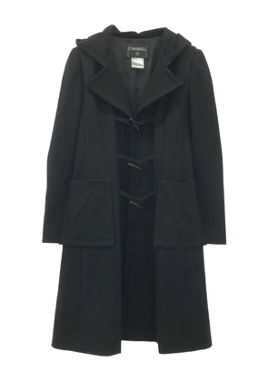 CHANEL Pre-Owned 2010s wool toggle-fastening coat - Black