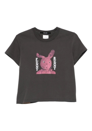 Ksubi Funny Bunny graphic-print cut-out T-shirt - Grey