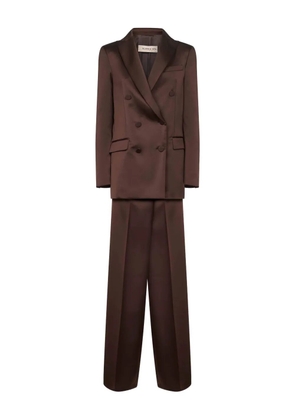 Blanca Vita peak-lapel double-breasted suit - Brown
