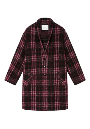 MARANT ÉTOILE Gabriel checked single-breasted coat - Black