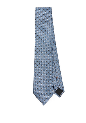 Zegna textured tie - Blue
