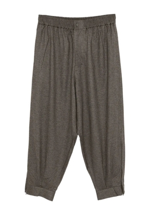 CROQUIS cropped tapered trousers - Brown