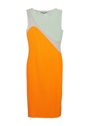 Stella McCartney Pre-Owned colour-block midi dress - Orange