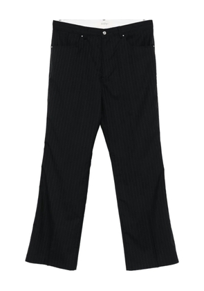 Second/Layer pinstripe trousers - Black