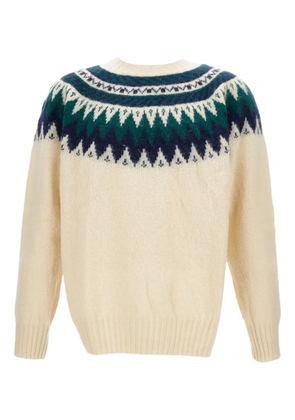 Howlin' fair-isle pattern crew-neck sweater - Neutrals