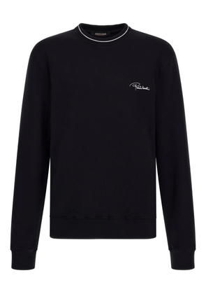 Roberto Cavalli logo-embroidered sweatshirt - Black