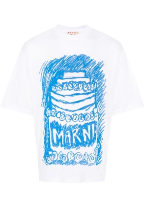 Marni cake-print jersey T-shirt - White