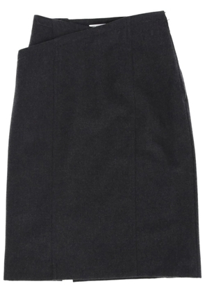 Gianfranco Ferré Pre-Owned 1980s wool midi skirt - Grey