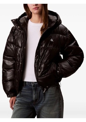 Calvin Klein Jeans hooded logo jacket - Black