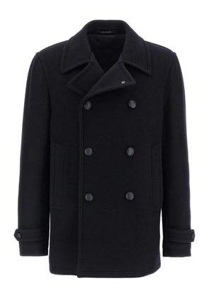 Tagliatore double-breasted wool coat - Black