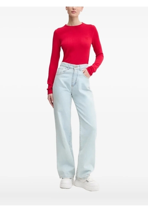 HUGO logo-embroidered long-sleeve jumper