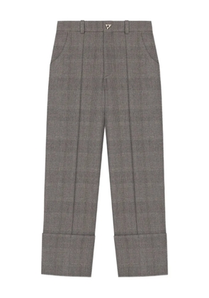 AERON checked cuffed trousers - Grey