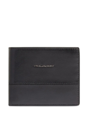PIQUADRO logo-plaque wallet - Black