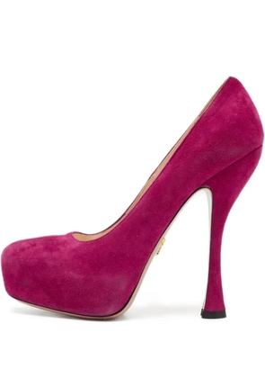 Prada Pre-Owned 140mm suede pumps - Pink