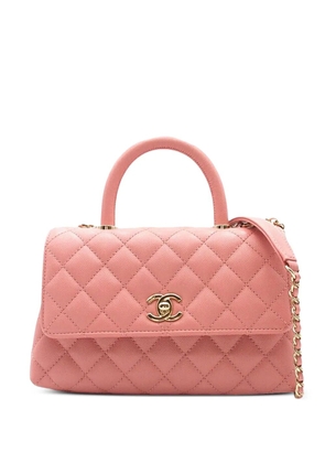 CHANEL Pre-Owned 2021-2025 Mini Caviar Coco Top Handle Bag satchel - Pink