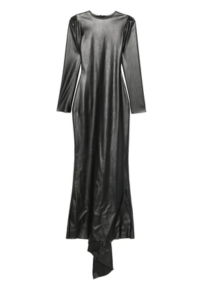 Alchemy x Lia Aram faux-leather maxi dress - Black