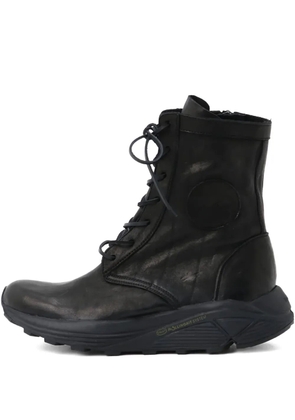 Yohji Yamamoto combat lace-up boots - Black
