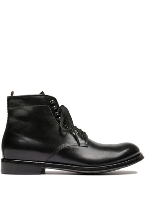 Officine Creative lace-up leather boots - Black