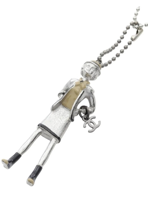 CHANEL Pre-Owned 1986~1988 Mademoiselle ball-chain necklace - Silver