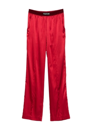 TOM FORD logo-patch trousers - Red