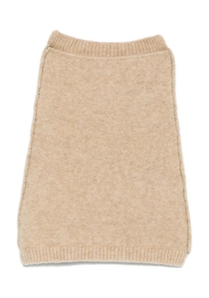 Isabel Benenato ribbed-trim scarf - Neutrals