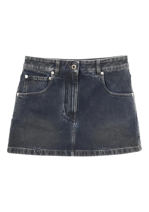 Louis Vuitton Pre-Owned 2020s Nautical patch mini denim skirt - Blue