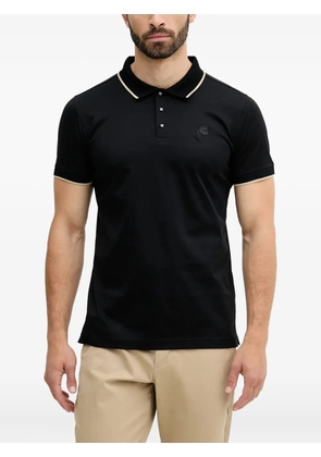 Karl Lagerfeld embroidered-collar polo shirt - Black