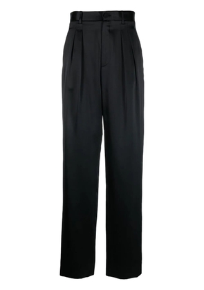 Nili Lotan satin silk pleated trousers - Black