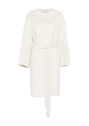 Liska belted coat - White