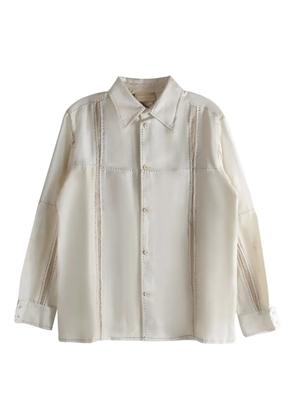 COMMUNS panelled seam-detail shirt - Neutrals