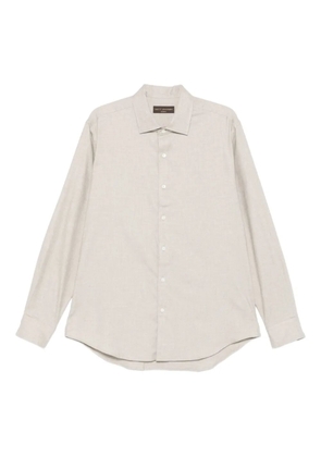 Brett Johnson mélange-effect button-up shirt - Neutrals