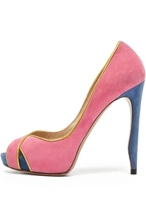 Nicholas Kirkwood 130mm suede open-toe pumps - Pink